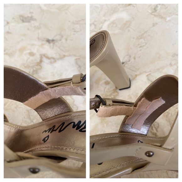 Lanvin Platform Heeled Leather Sandals Made in Italy - Picture 15 of 16